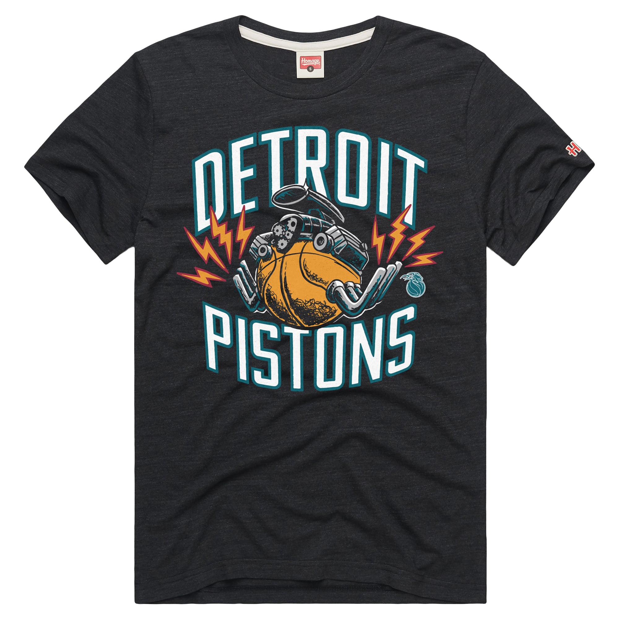 Unisex Homage  Charcoal Detroit Pistons 2025 City Edition Tri-Blend T-Shirt