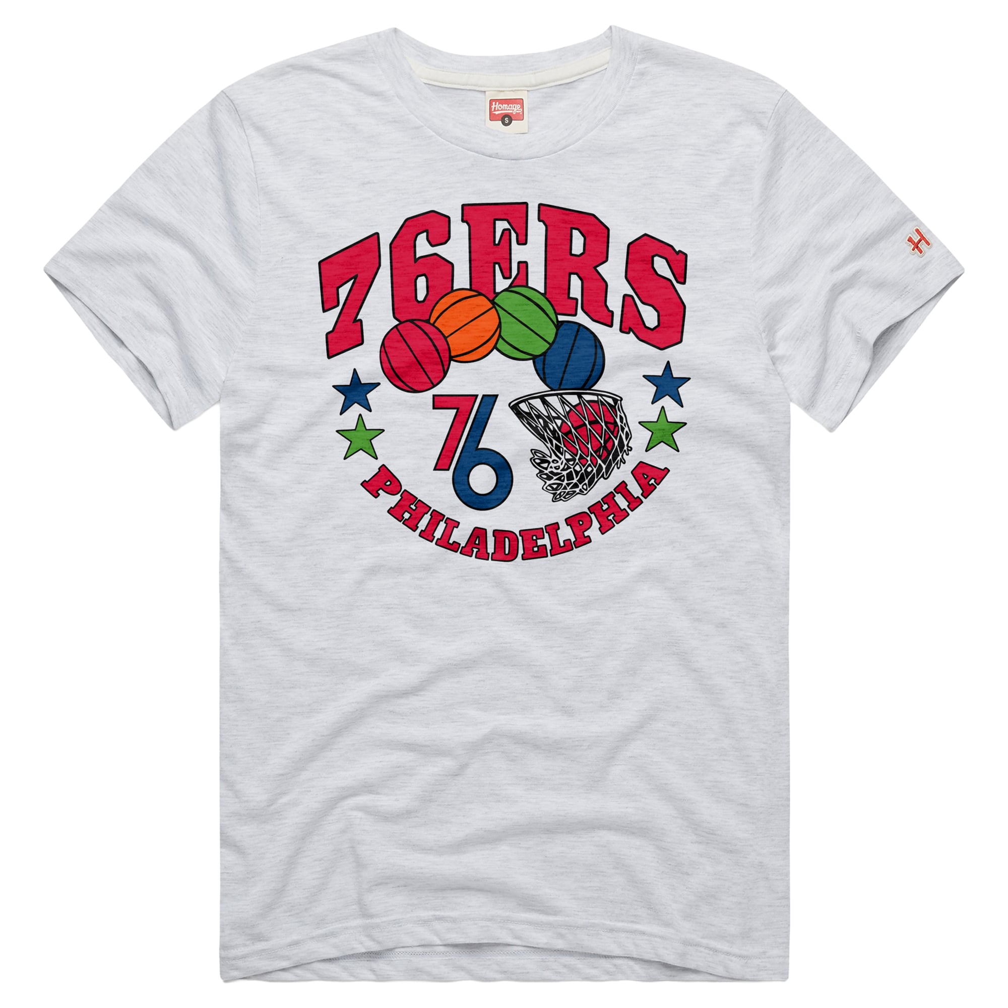 Unisex Homage  Ash Philadelphia 76ers 2024 City Edition Tri-Blend T-Shirt