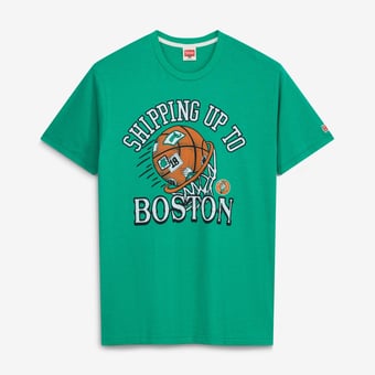 Unisex Homage  Kelly Green Boston Celtics Shipping Up To Boston Tri-Blend T-Shirt