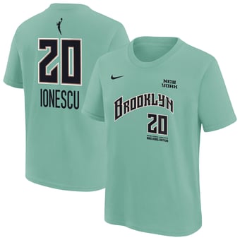 Youth Nike Sabrina Ionescu Mint New York Liberty Rebel Edition Name & Number T-Shirt
