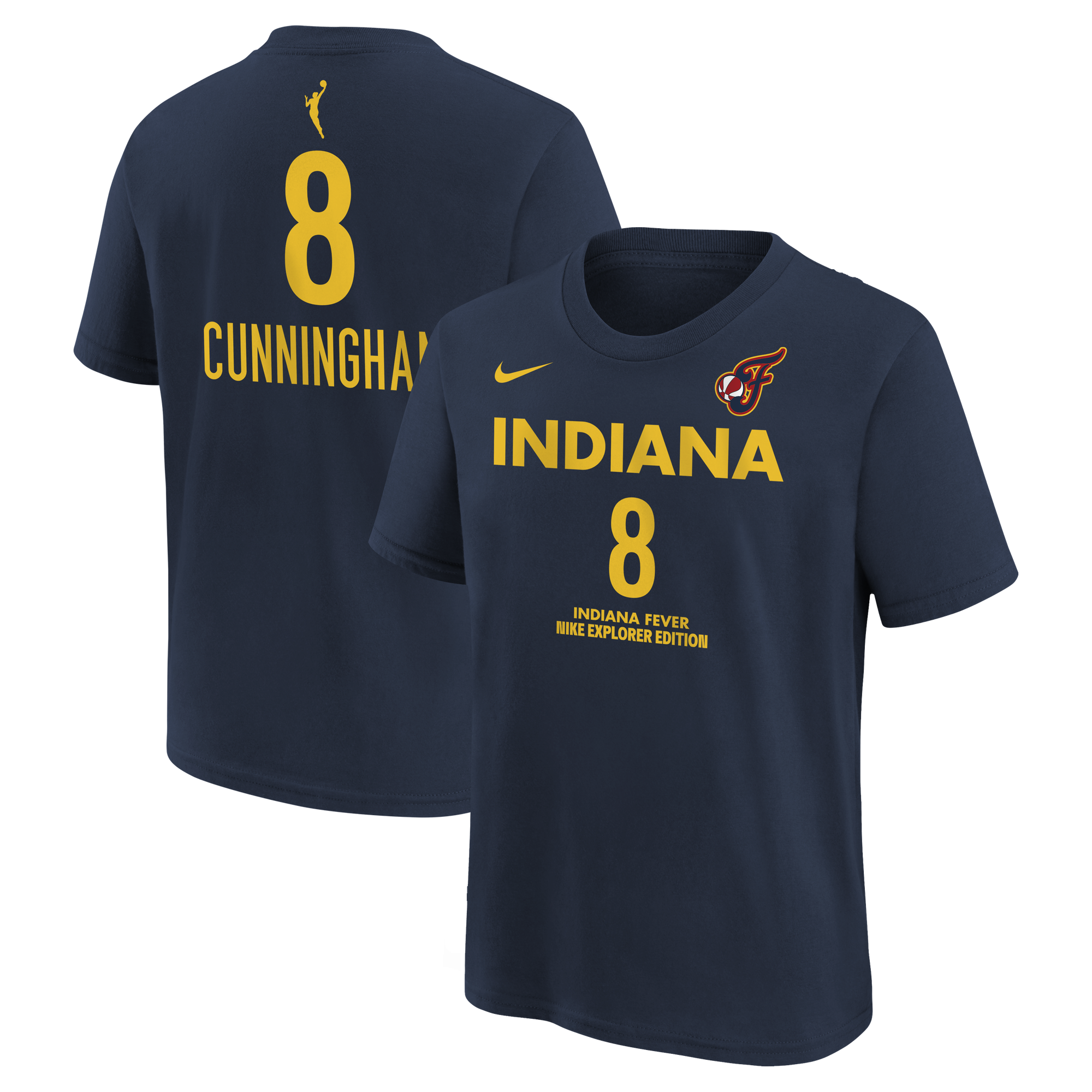 Youth Nike Sophie Cunningham Navy Indiana Fever Explorer Edition Name & Number T-Shirt