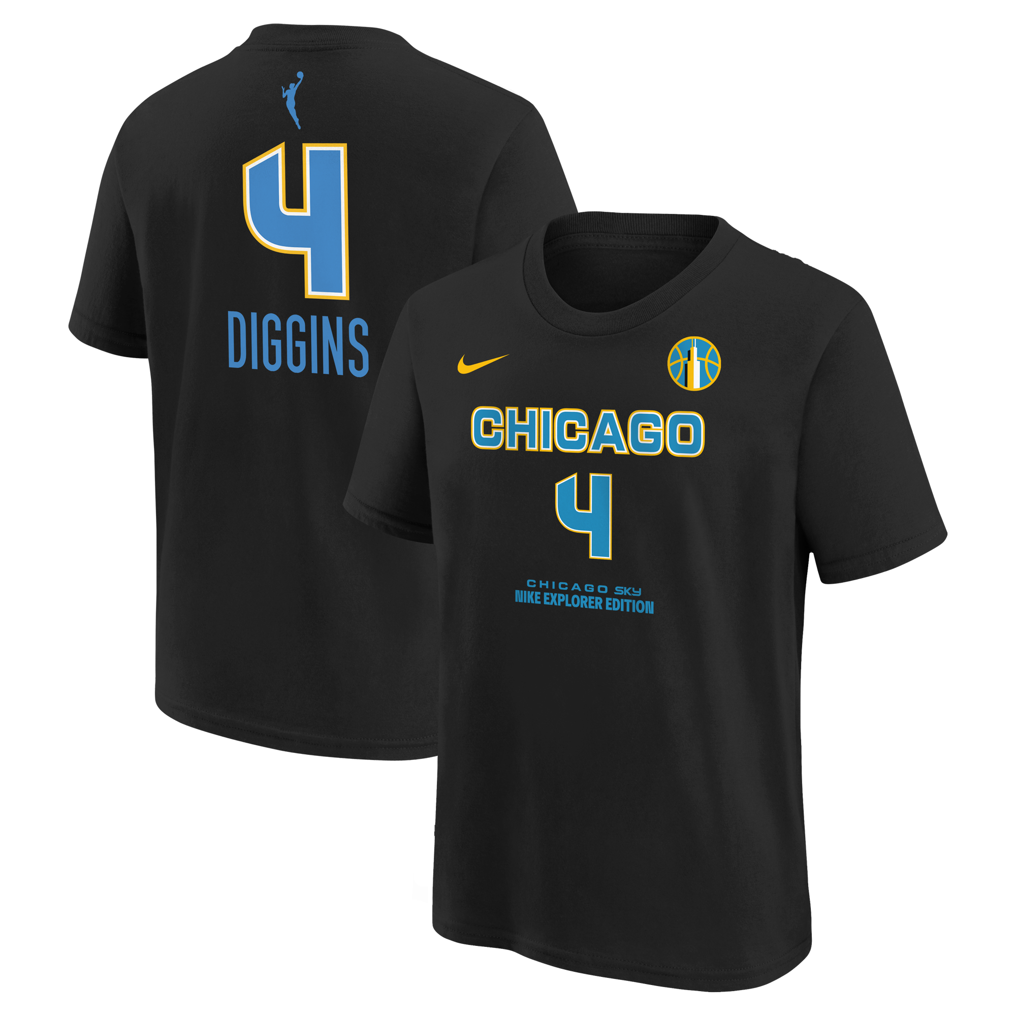 Youth Nike Skylar Diggins Black Chicago Sky Explorer Edition Name & Number T-Shirt