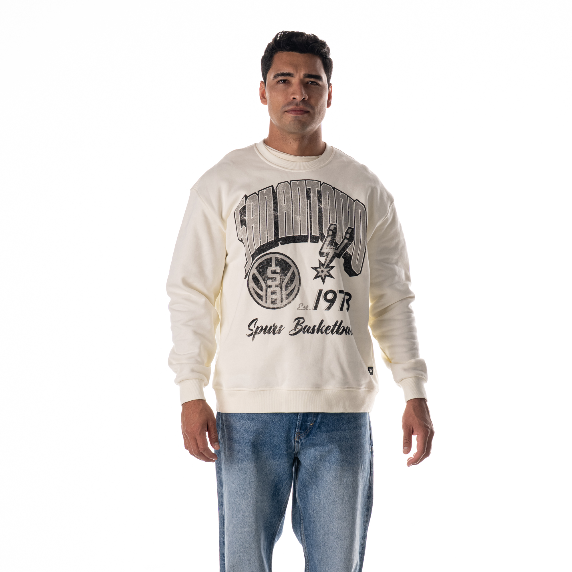 Unisex The Wild Collective White San Antonio Spurs Fleece Sweatshirt