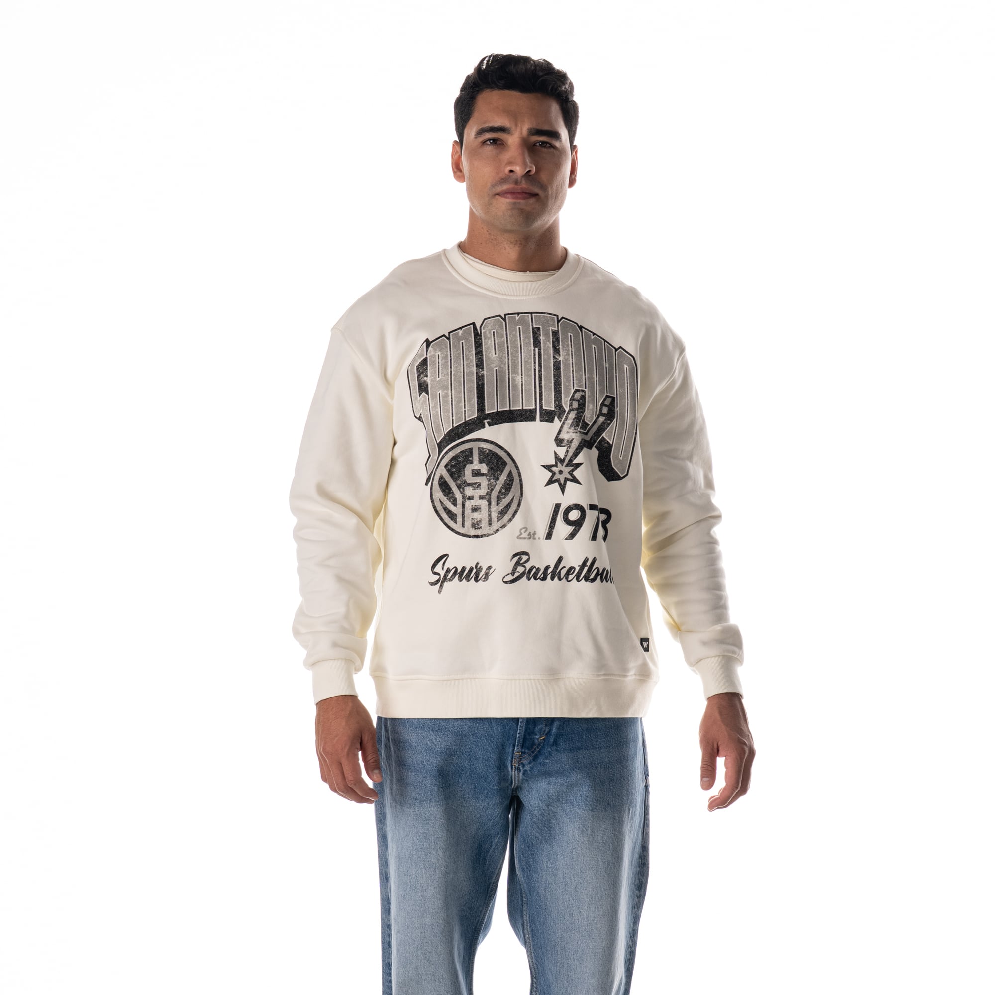 Unisex The Wild Collective White San Antonio Spurs Fleece Sweatshirt