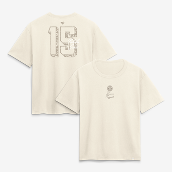 Women's Nikola Jokić Cream Denver Nuggets Floral Name & Number T-Shirt