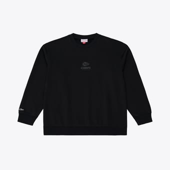 Men's Mitchell & Ness Black Kansas City Chiefs Core Essentials Micro Logo Fleece Sweatshirt