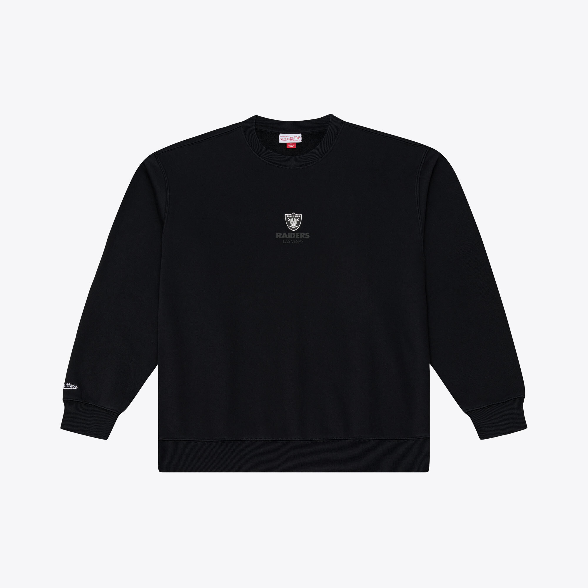 Mitchell & Ness Men's Black Las Vegas Raiders Core Essentials Micro Logo Fleece Sweatshirt - Black