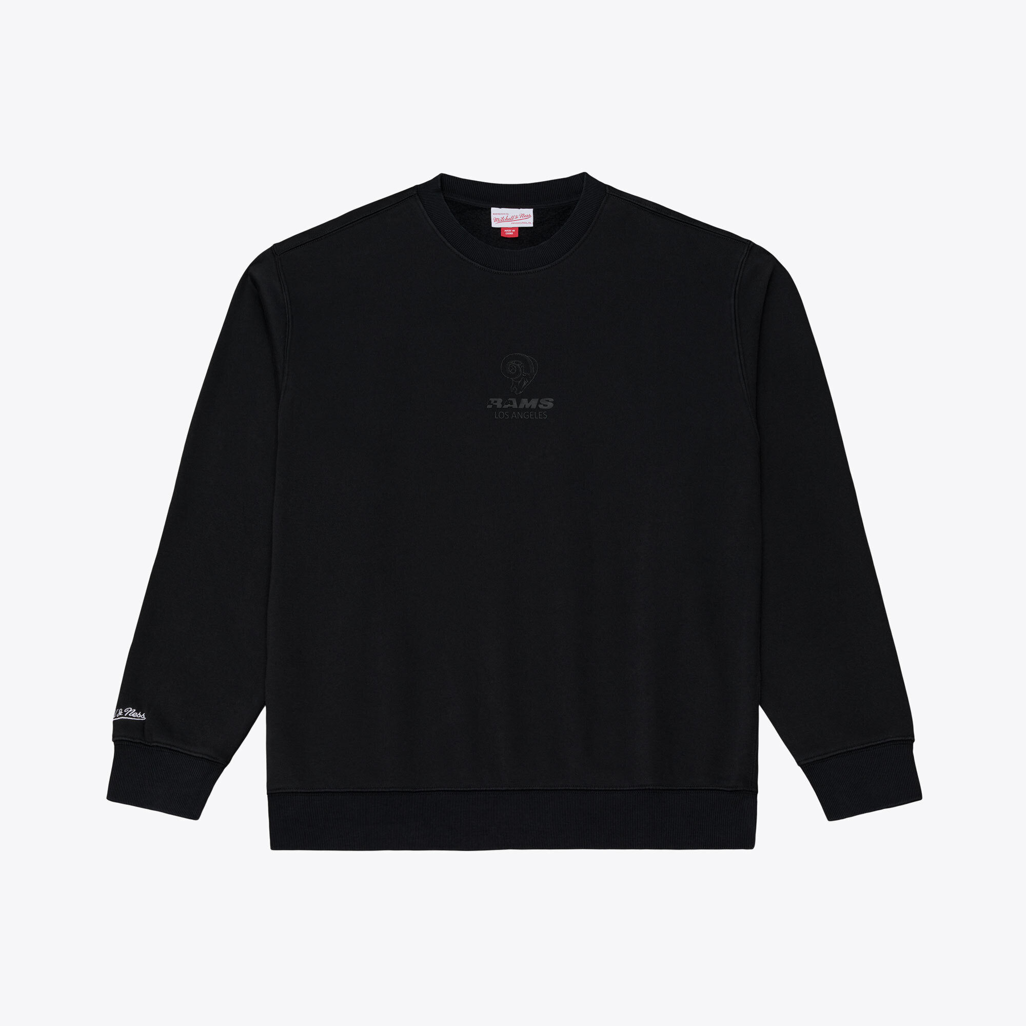 Mitchell & Ness Men's Black Los Angeles Rams Core Essentials Micro Logo Fleece Sweatshirt - Black