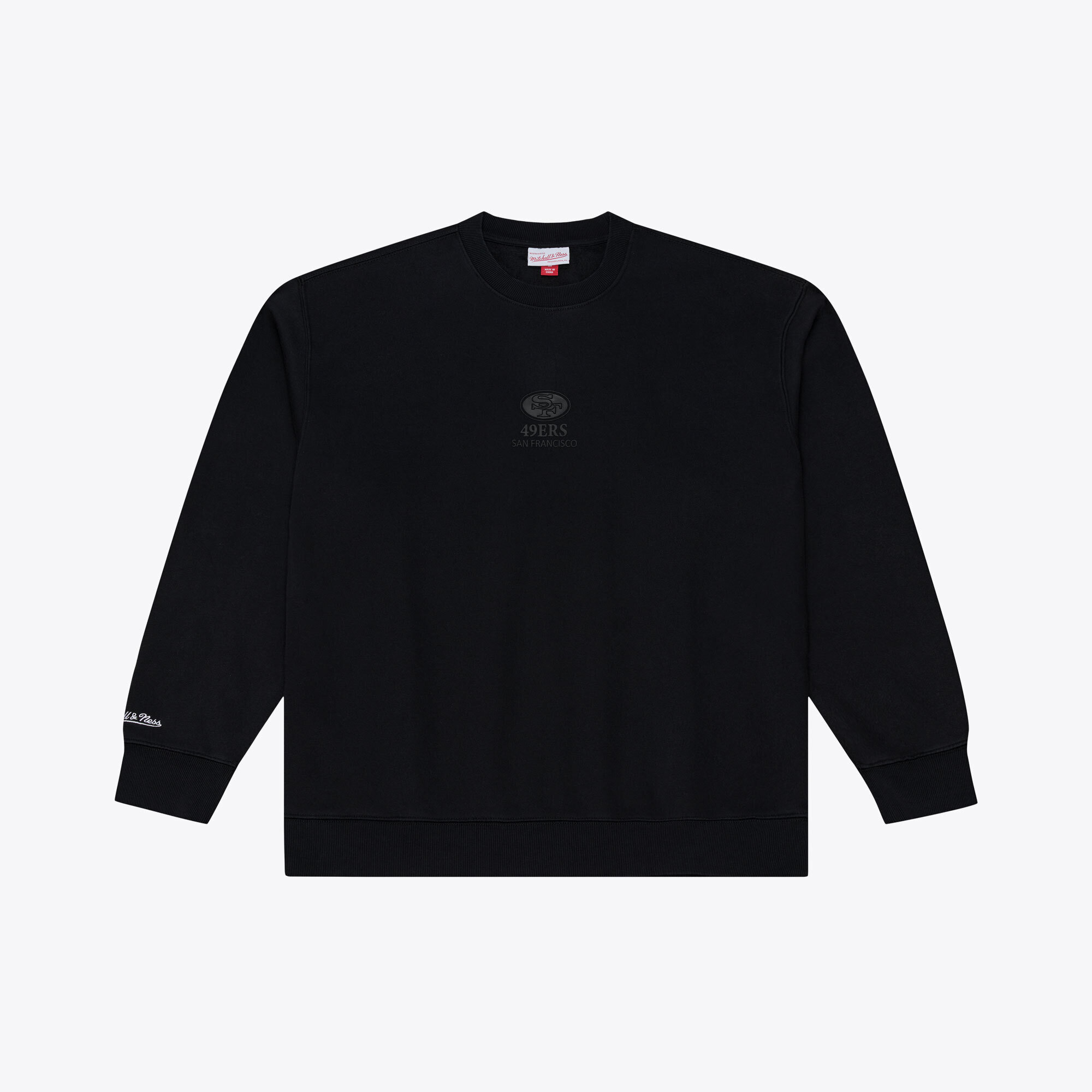Mitchell & Ness Men's Black San Francisco 49ers Core Essentials Micro Logo Fleece Sweatshirt - Black