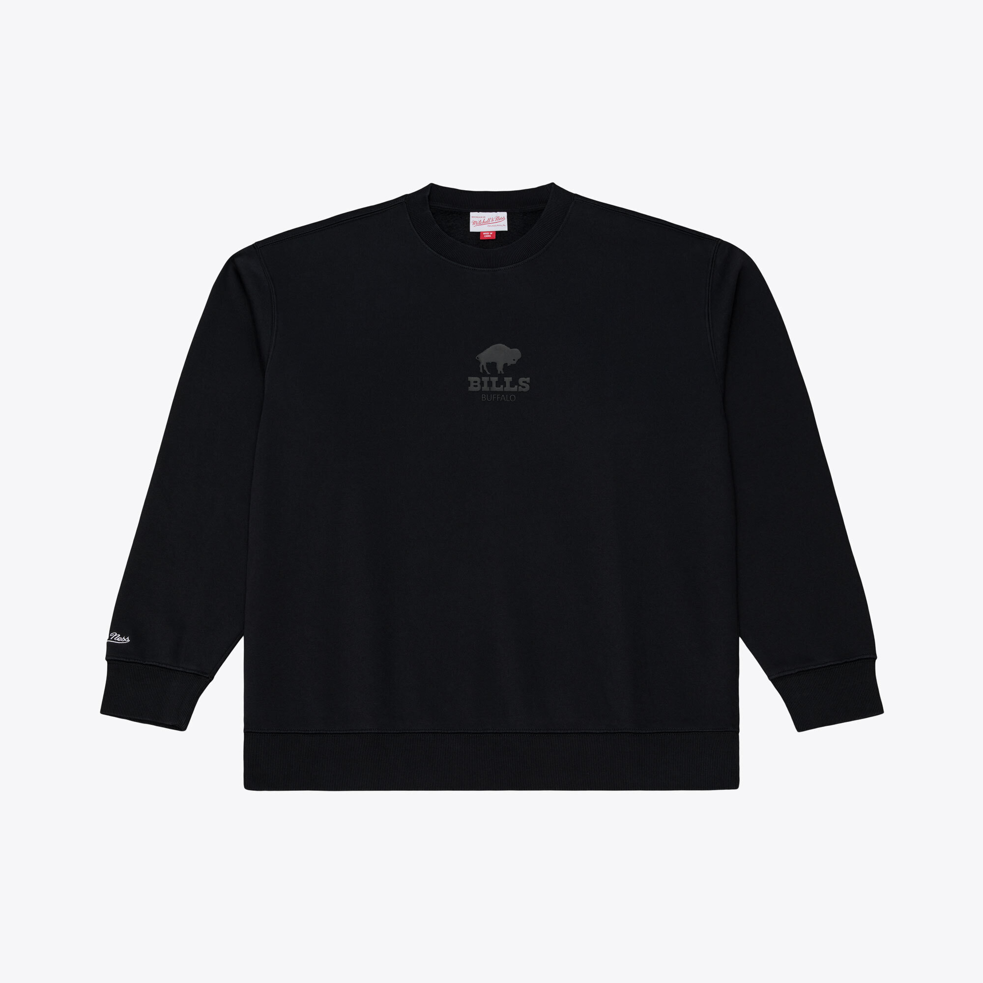 Mitchell & Ness Men's Black Buffalo Bills Core Essentials Micro Logo Fleece Sweatshirt - Black