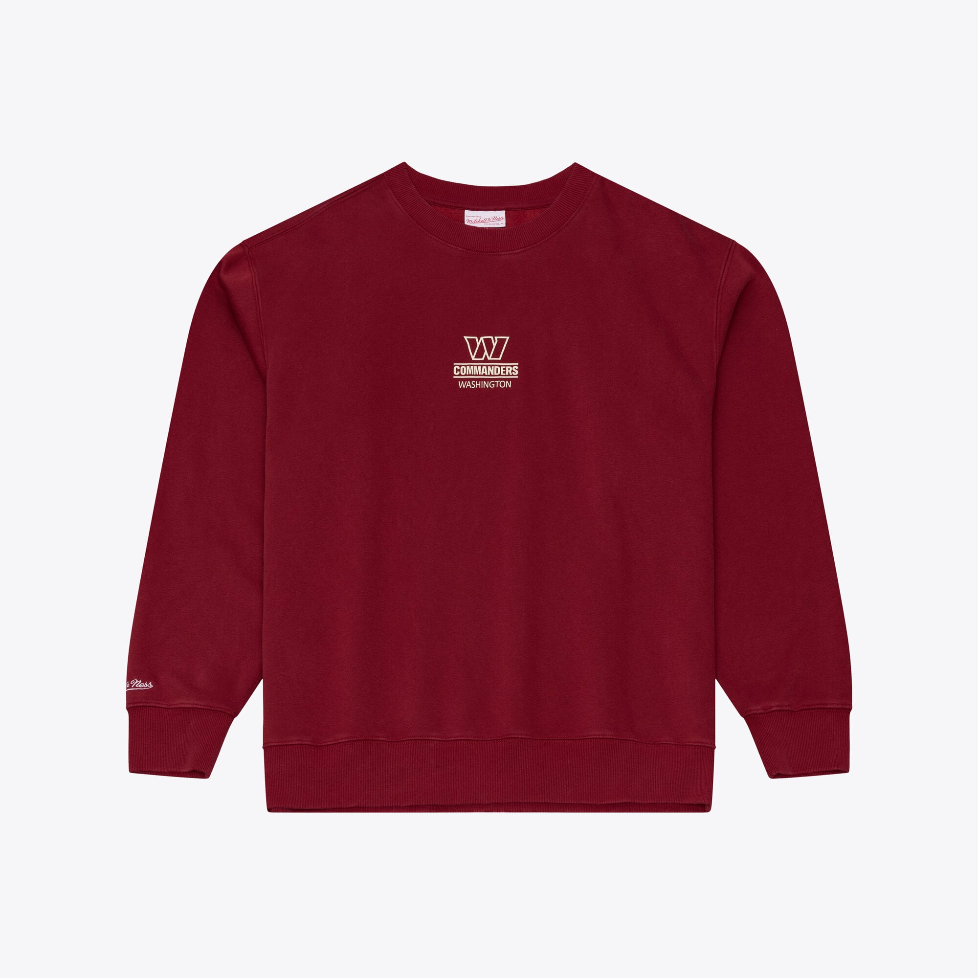 Felpa da uomo Mitchell & Ness Cardinal Washington Commanders Core Essentials Micro Logo in pile