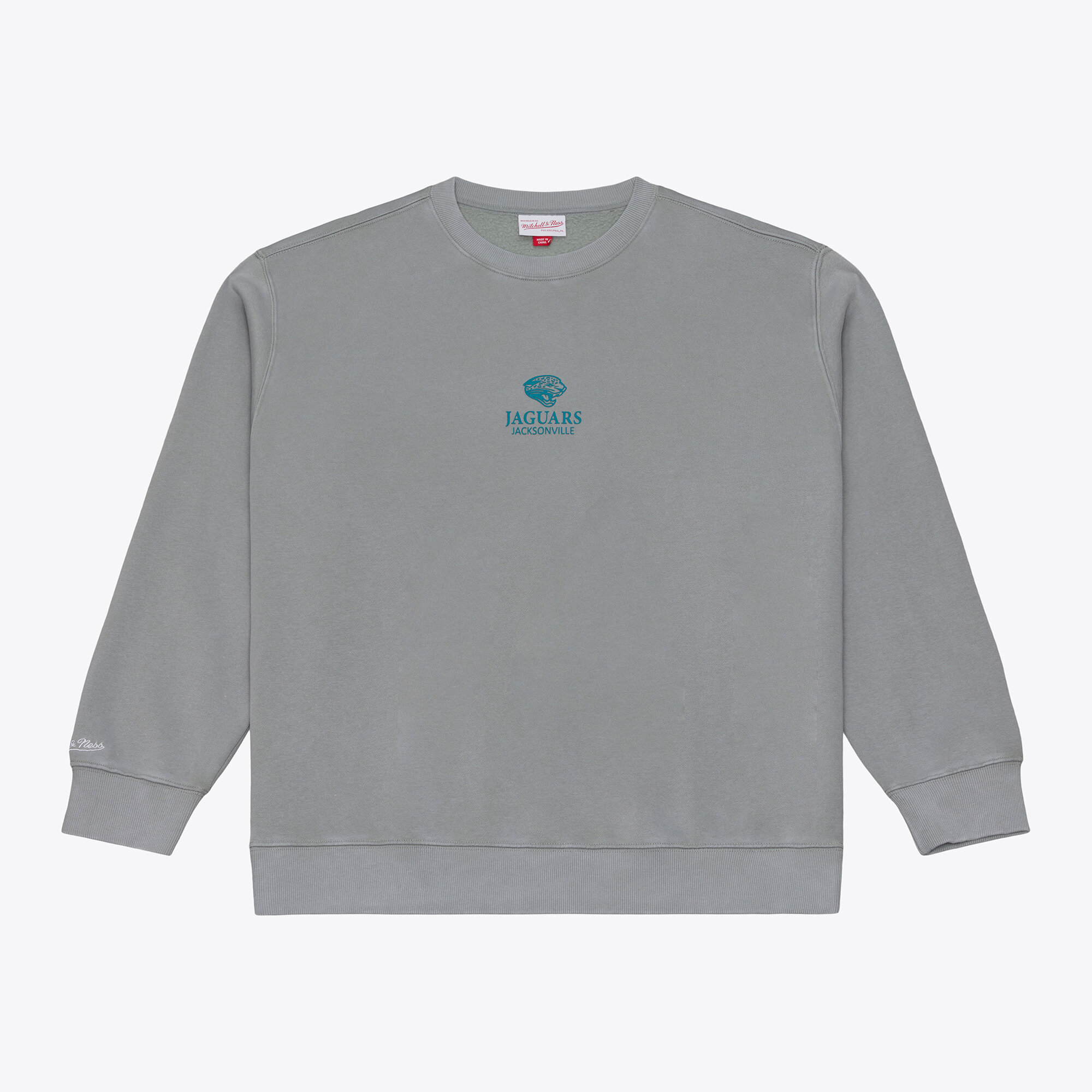 Mitchell & Ness Men's Gray Jacksonville Jaguars Core Essentials Micro Logo Fleece Sweatshirt - Gray