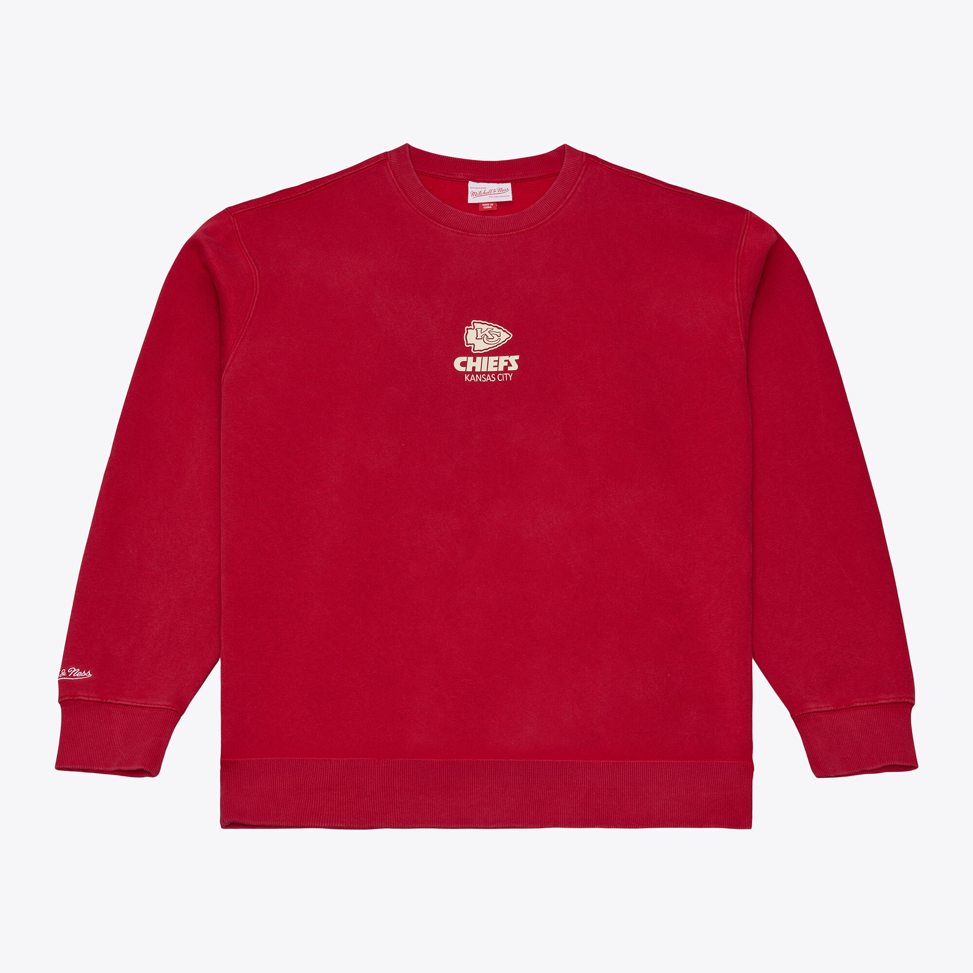 Mitchell & Ness Men's Red Kansas City Chiefs Core Essentials Micro Logo Fleece Sweatshirt - Red
