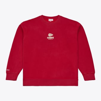 Men's Mitchell & Ness Red Kansas City Chiefs Core Essentials Micro Logo Fleece Sweatshirt