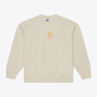 Men's Mitchell & Ness Cream Pittsburgh Steelers Core Essentials Micro Logo Fleece Sweatshirt