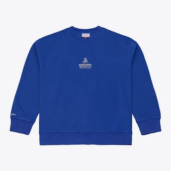 Men's Mitchell & Ness Royal New England Patriots Core Essentials Micro Logo Fleece Sweatshirt
