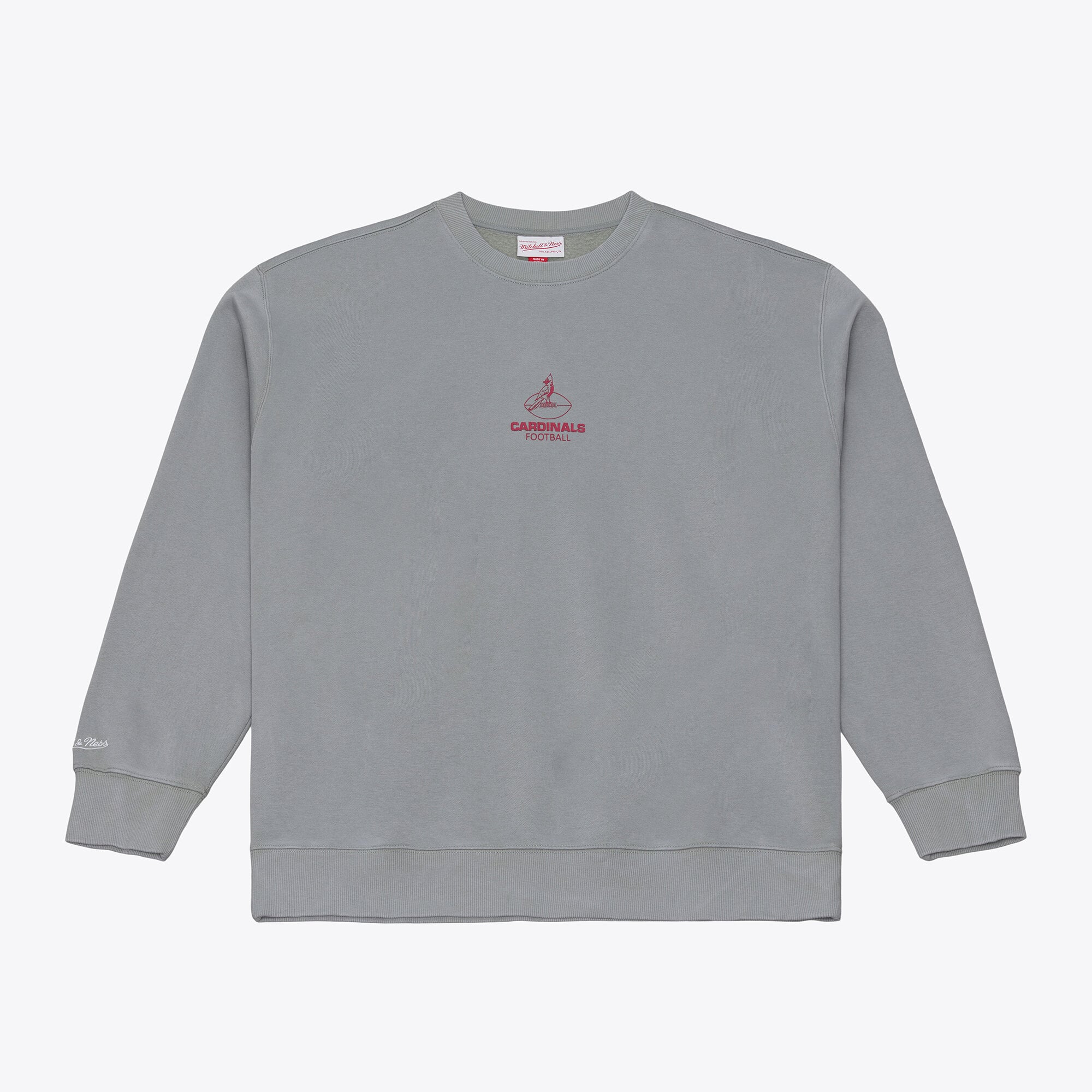 Sudadera de felpa gris con micrologotipo Core Essentials de los Arizona Cardinals para hombre de Mitchell & Ness.