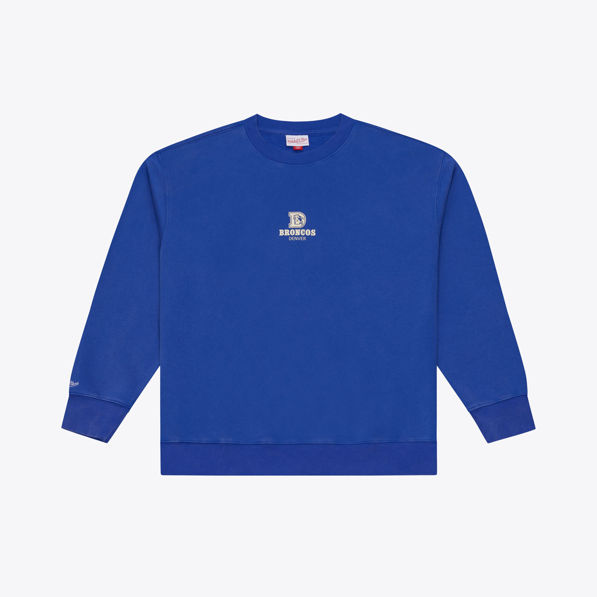 Mitchell & Ness Men's Mitchell Ness Royal Denver Broncos Core Essentials Micro Logo Fleece Sweatshirt - Royal