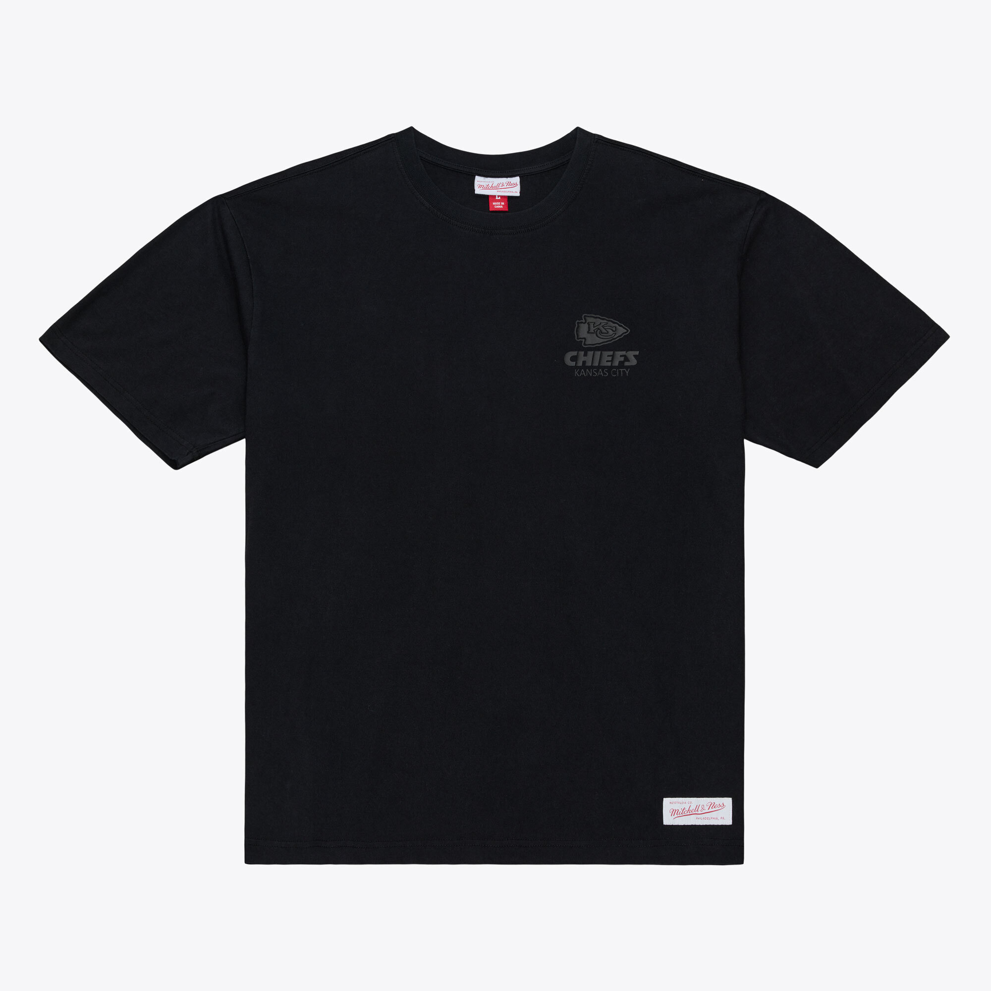 Mitchell & Ness Men's Black Kansas City Chiefs Core Essentials Micro Logo T-Shirt - Black