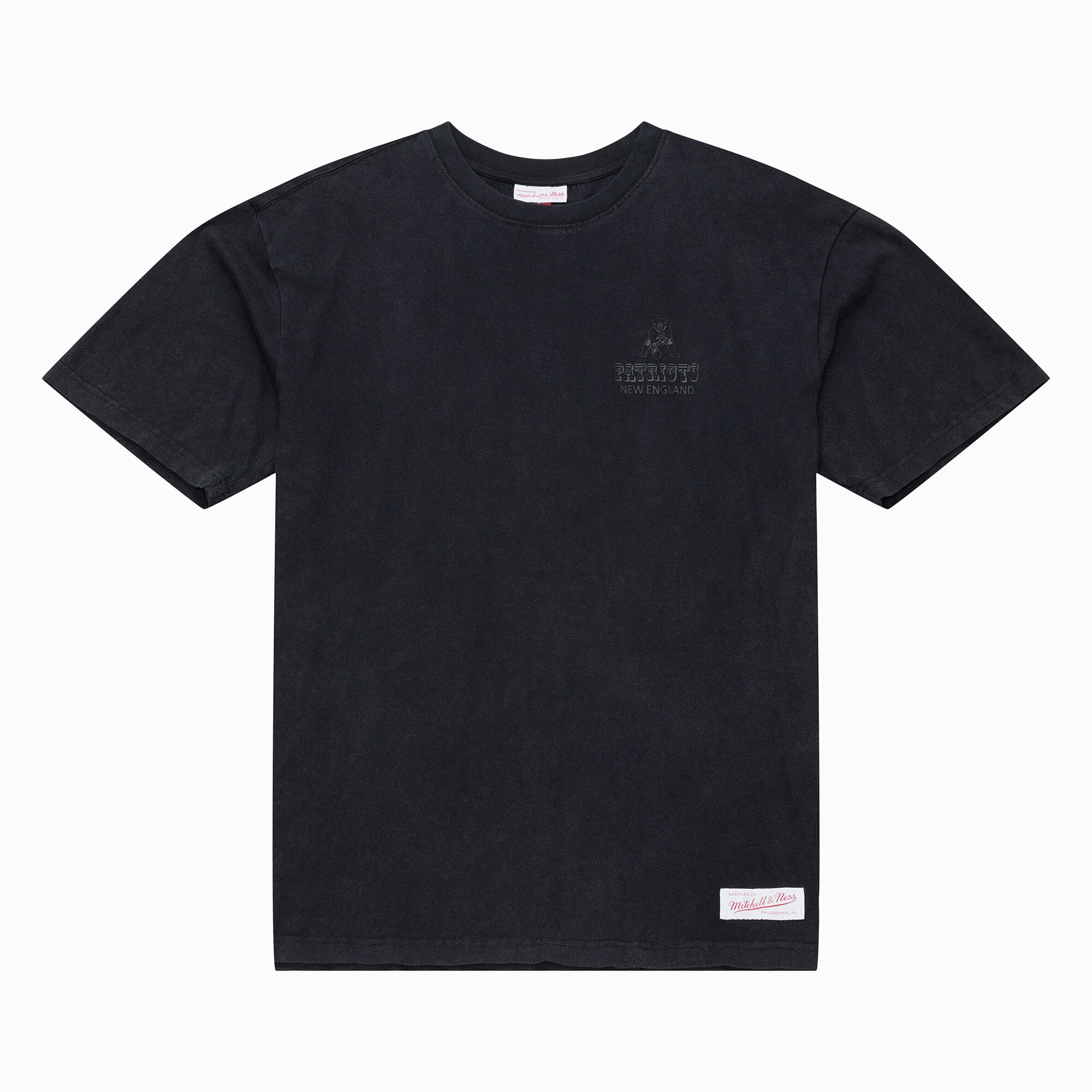 Men's Mitchell & Ness Black New England Patriots Core Essentials Micro Logo T-Shirt
