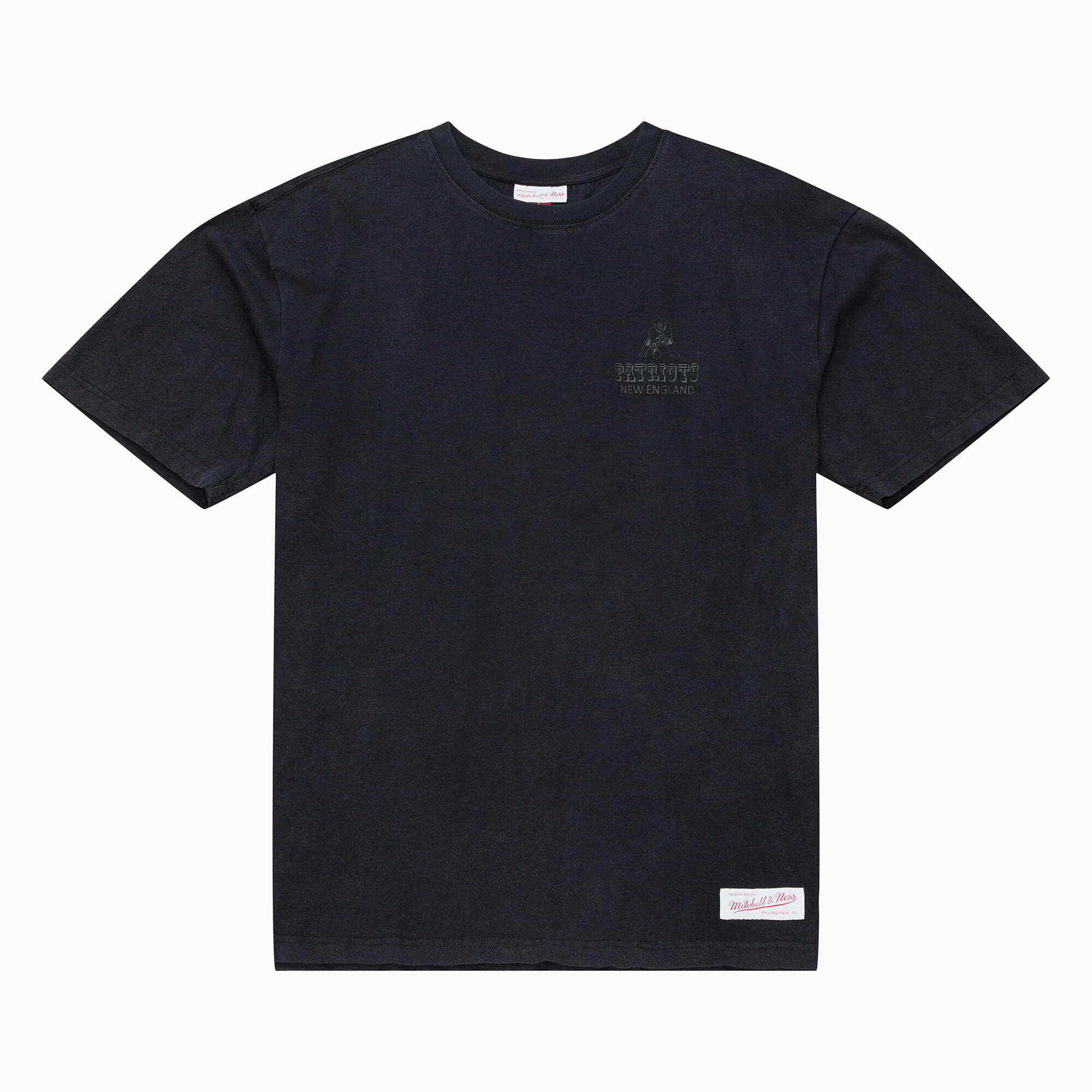 Men's Mitchell & Ness Black New England Patriots Core Essentials Micro Logo T-Shirt