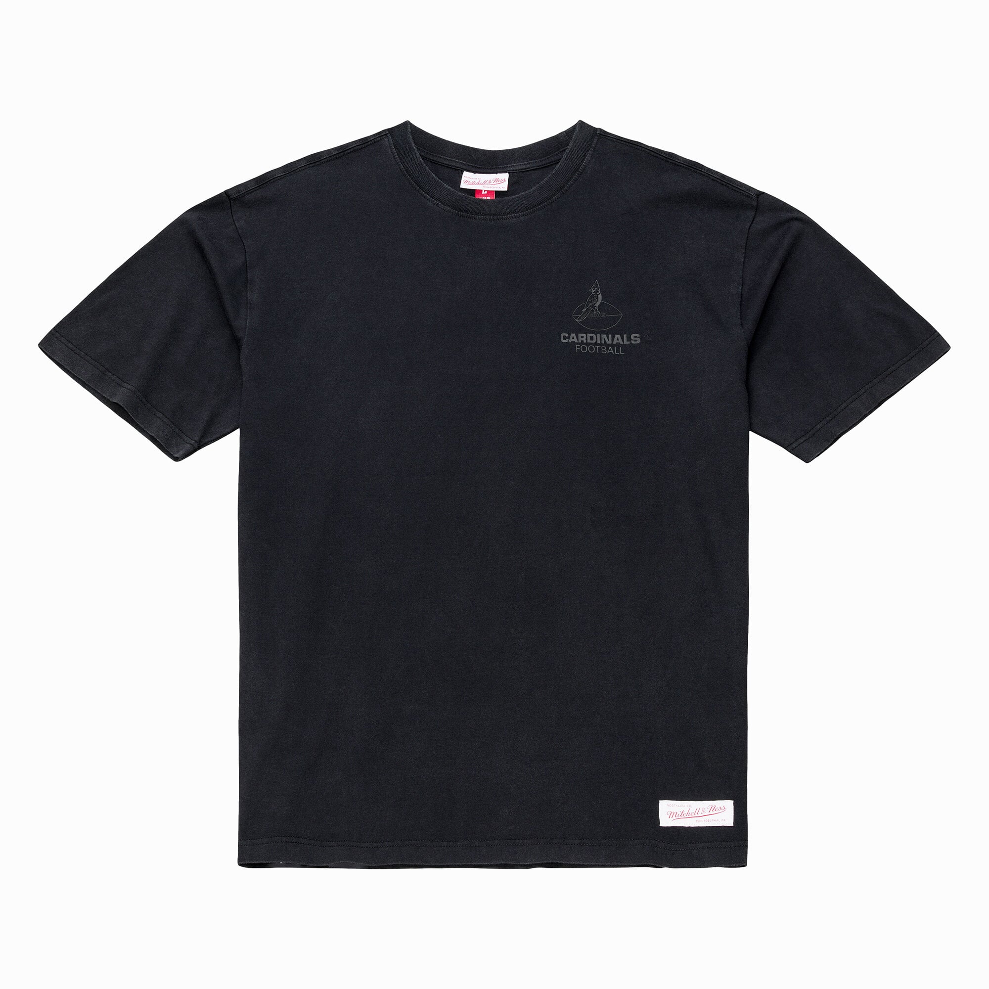 Men's Mitchell & Ness Black Arizona Cardinals Core Essentials Micro Logo T-Shirt