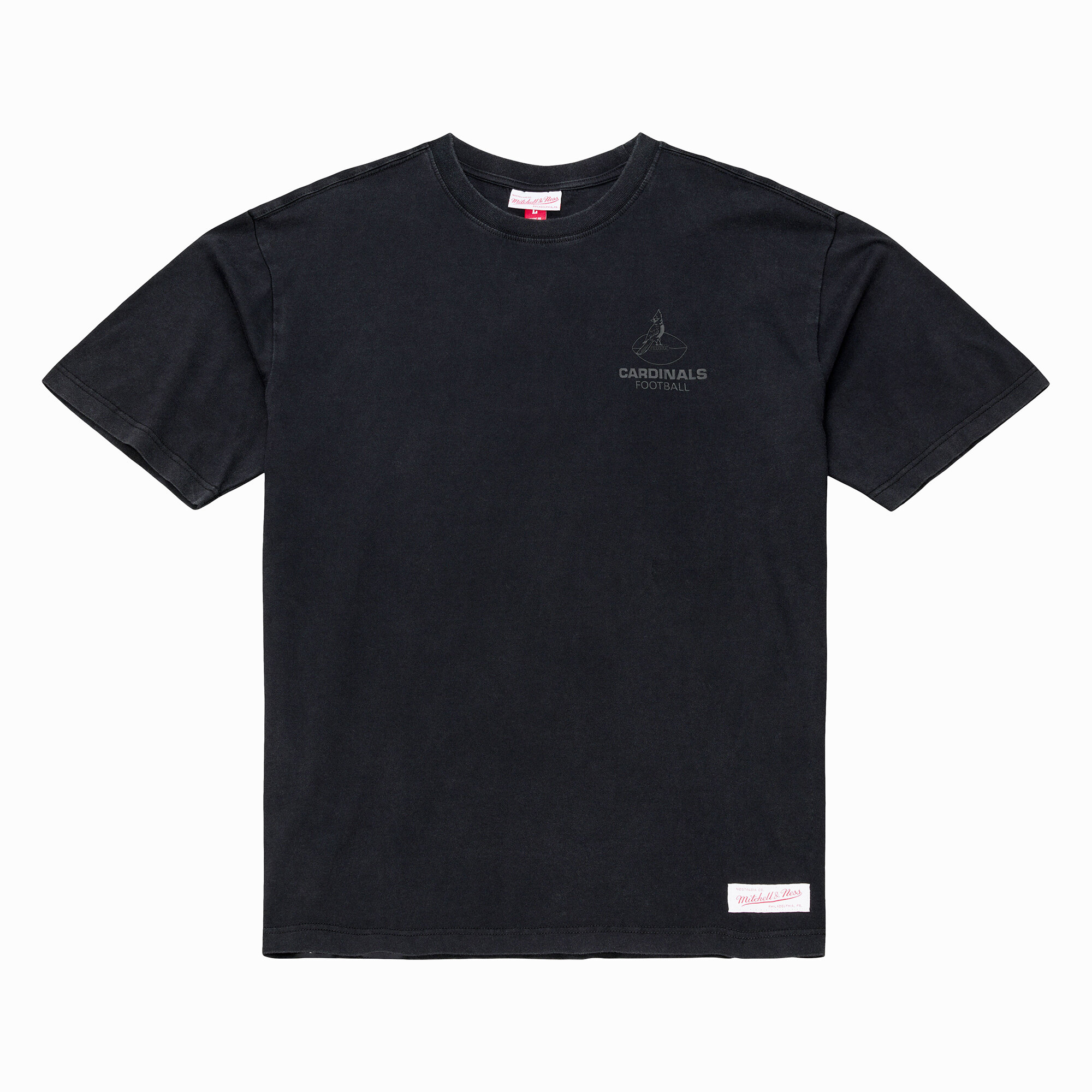 Men's Mitchell & Ness Black Arizona Cardinals Core Essentials Micro Logo T-Shirt