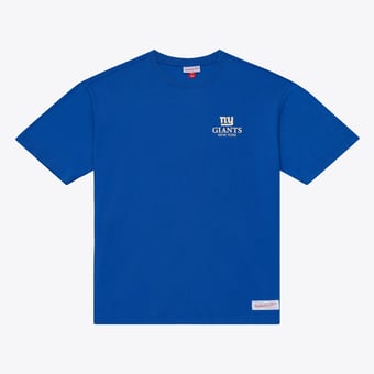 Men's Mitchell & Ness Royal New York Giants Core Essentials Micro Logo T-Shirt