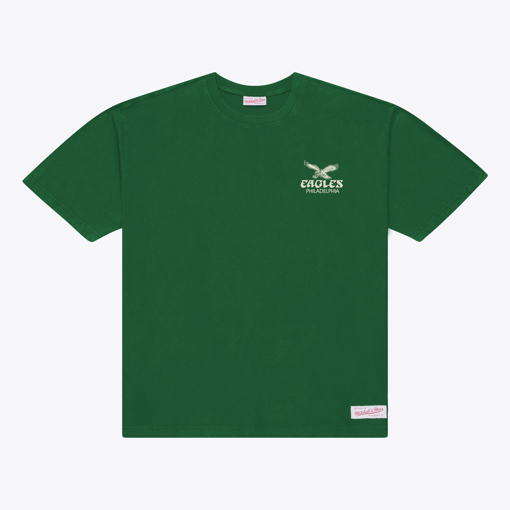 Men's Mitchell & Ness Green Philadelphia Eagles Core Essentials Micro Logo T-Shirt