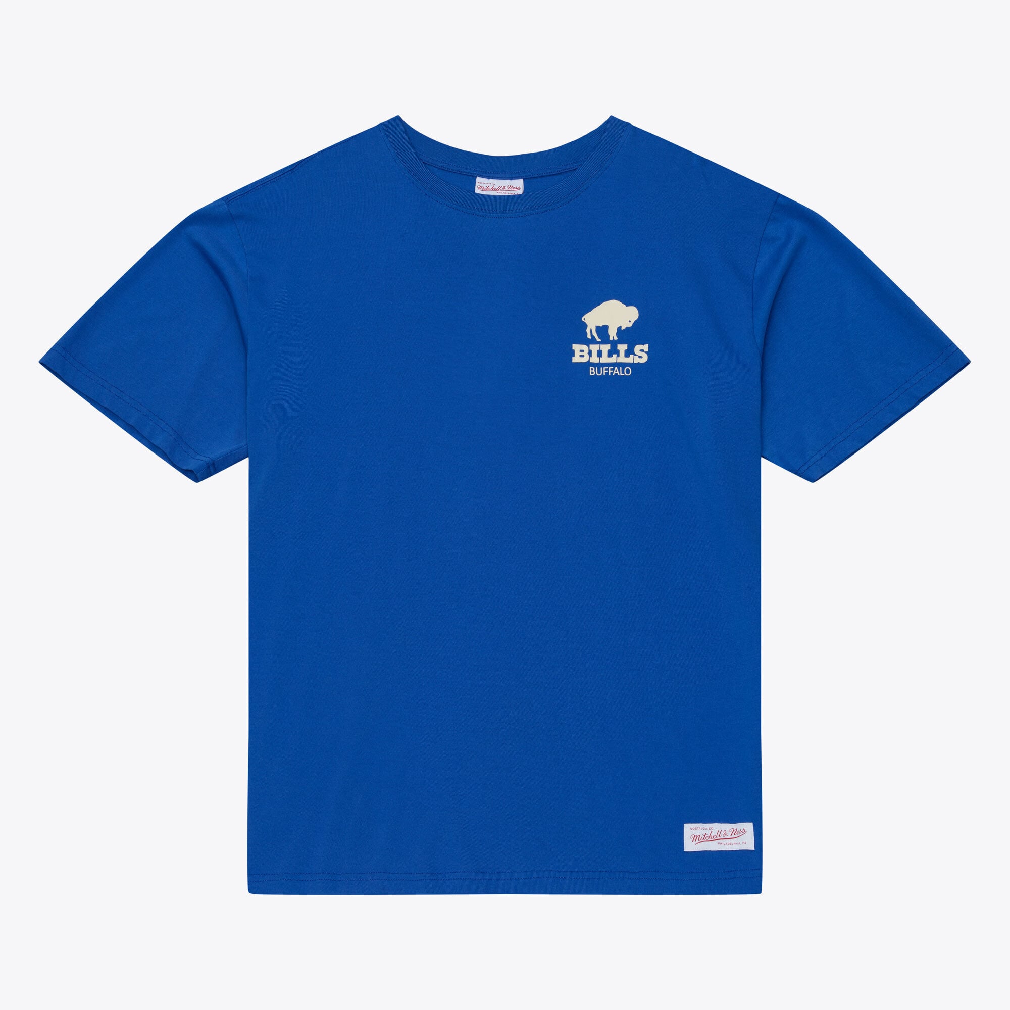 T-shirt da uomo Mitchell & Ness Royal Buffalo Bills Core Essentials con micro logo
