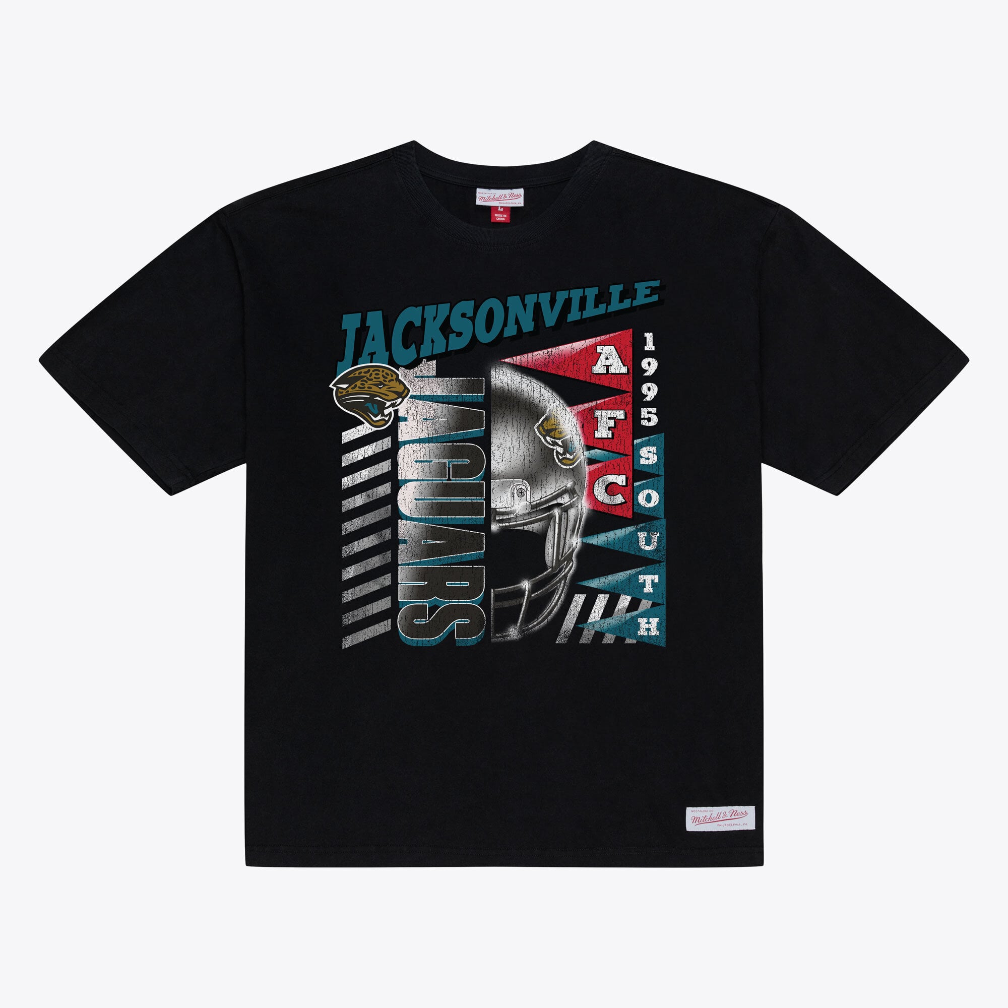 T-shirt graphique noir Mitchell & Ness Jacksonville Jaguars Core Essentials Street pour homme