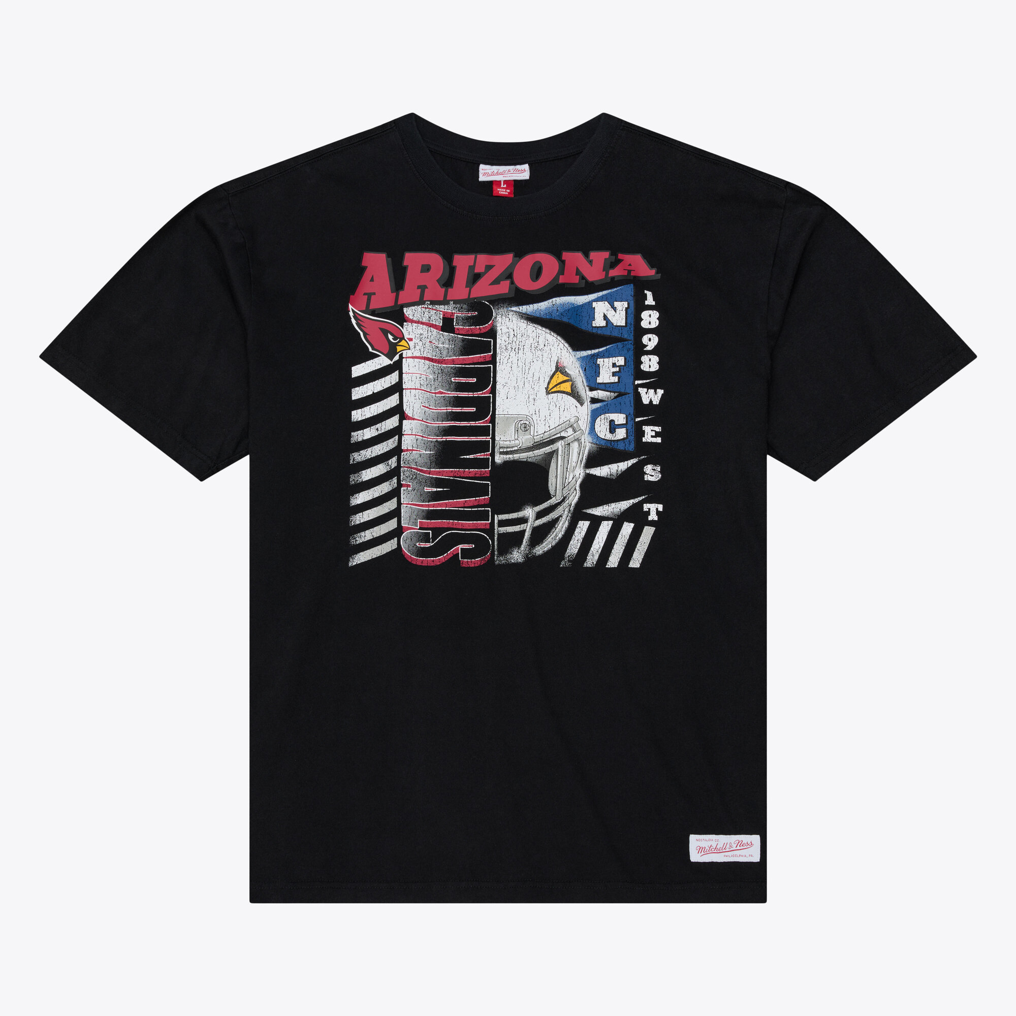 Men's Mitchell & Ness Black Arizona Cardinals Core Essentials Street Graphic T-Shirt