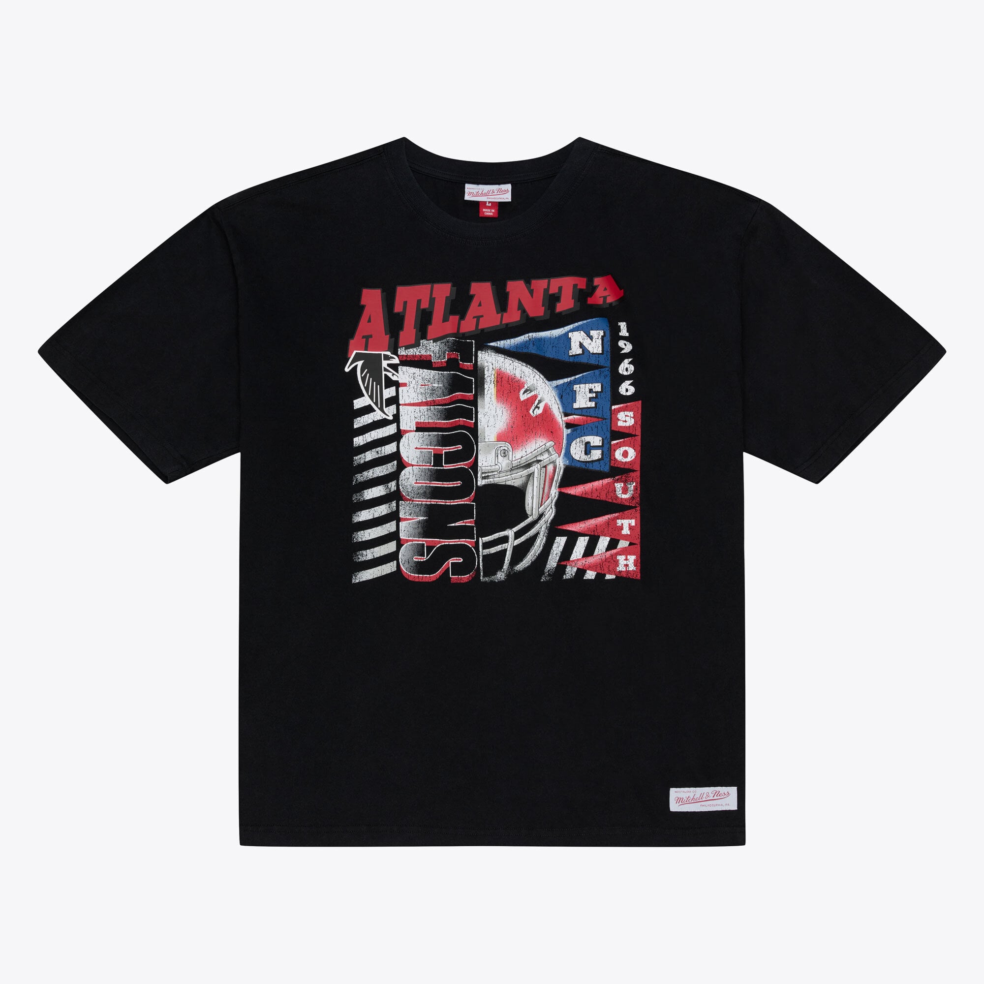 T-shirt graphique noir Mitchell & Ness Atlanta Falcons Core Essentials Street pour homme