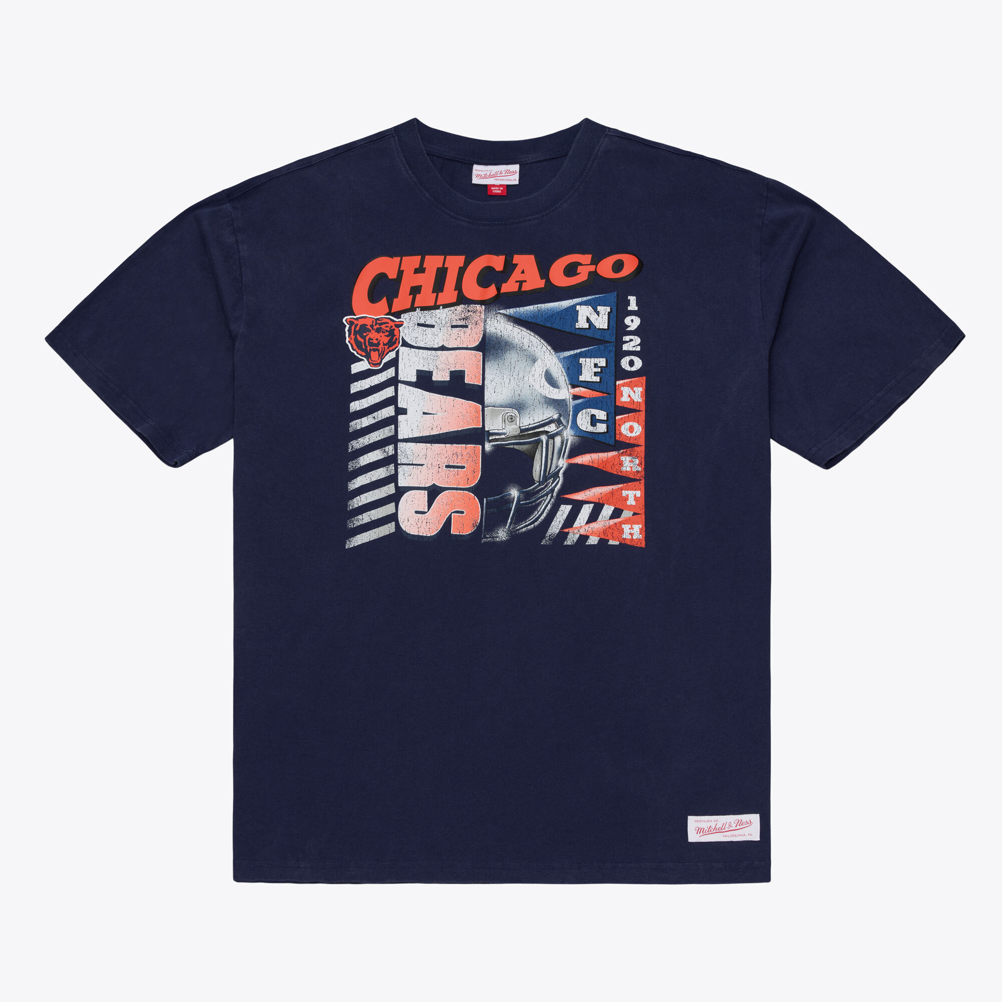 Men's Mitchell & Ness Navy Chicago Bears Core Essentials Street Graphic T-Shirt