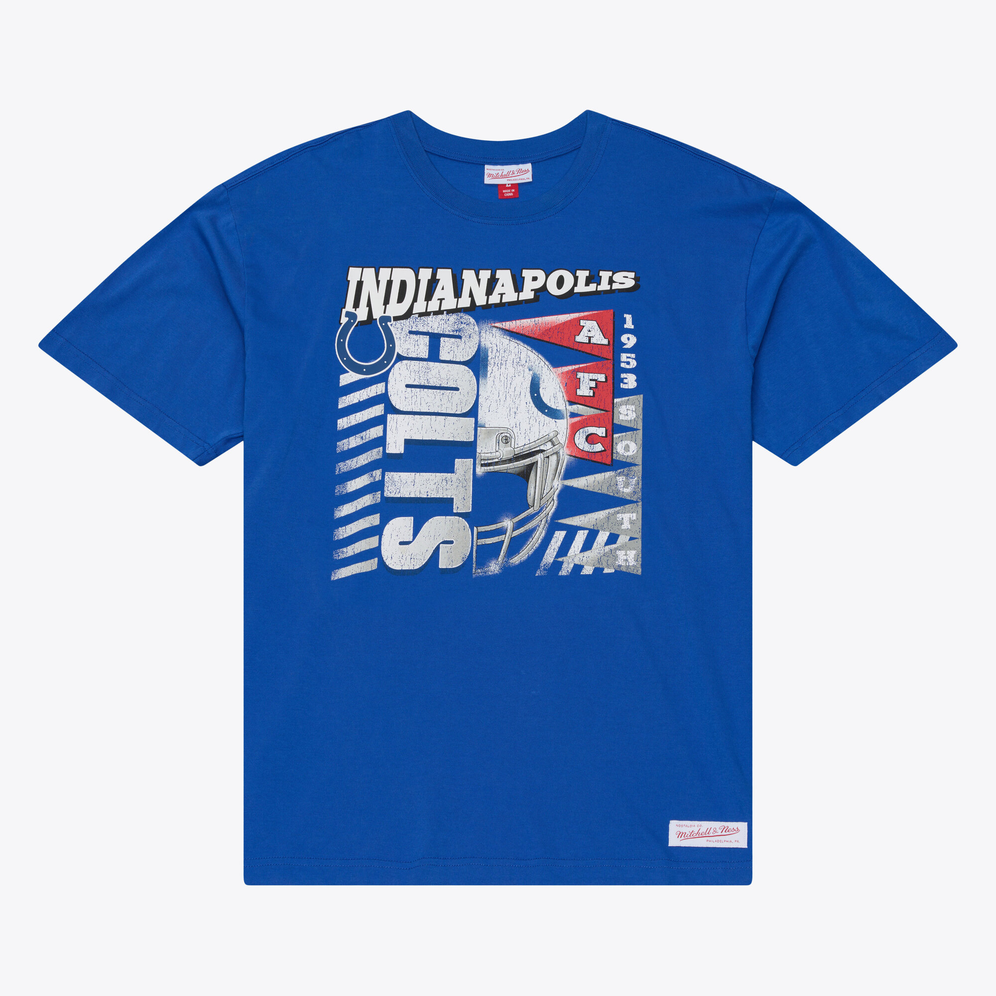 Men's Mitchell & Ness Royal Indianapolis Colts Core Essentials Street Graphic T-Shirt