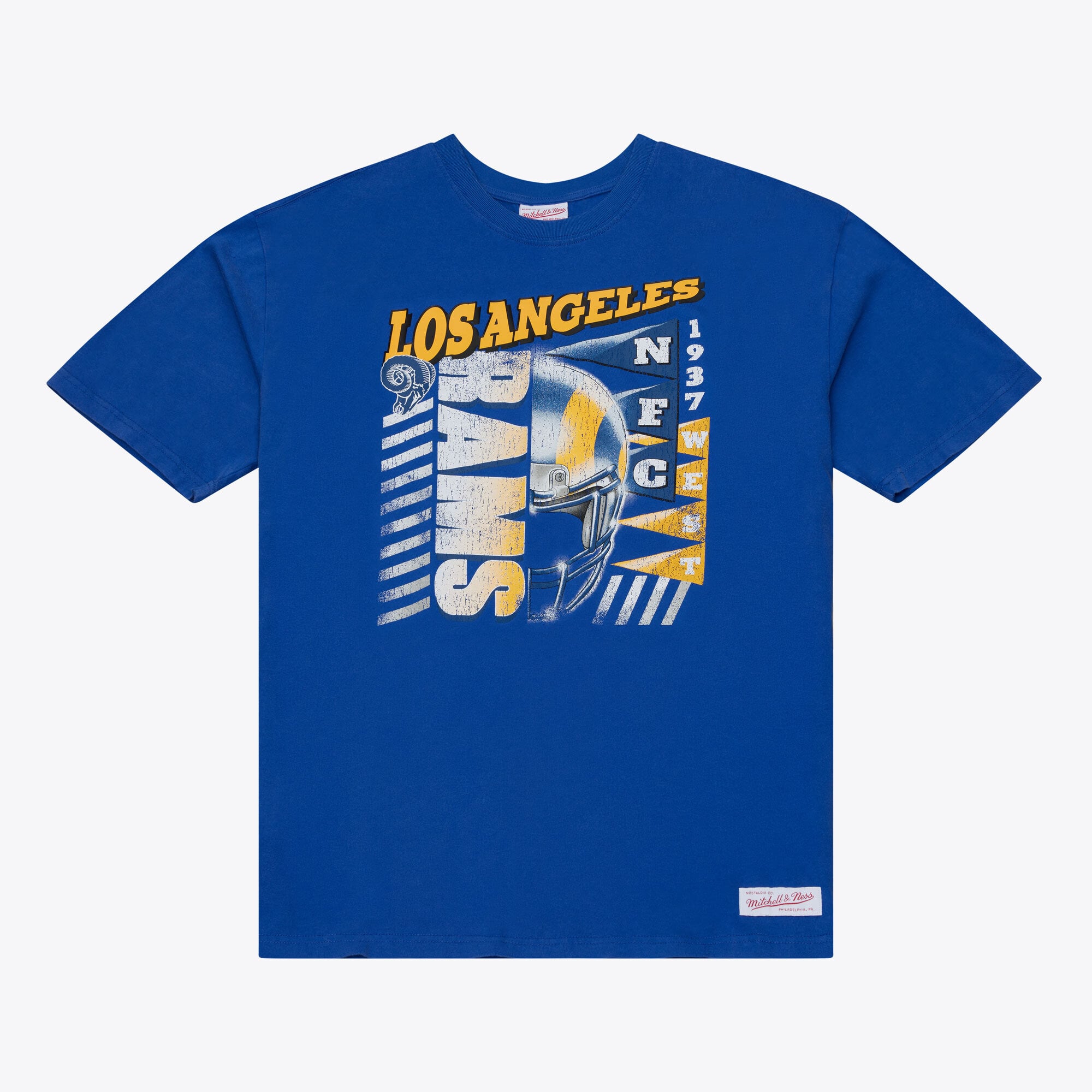 T-shirt graphique Mitchell & Ness Royal Los Angeles Rams Core Essentials Street pour homme