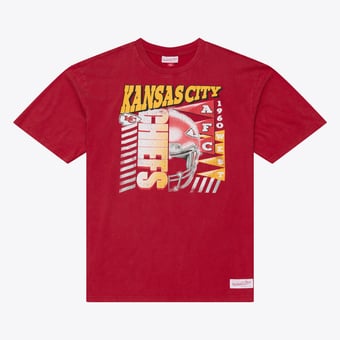Men's Mitchell & Ness Scarlet Kansas City Chiefs Core Essentials Street Graphic T-Shirt