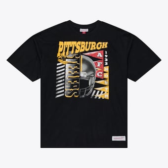 Men's Mitchell & Ness Black Pittsburgh Steelers Core Essentials Street Graphic T-Shirt