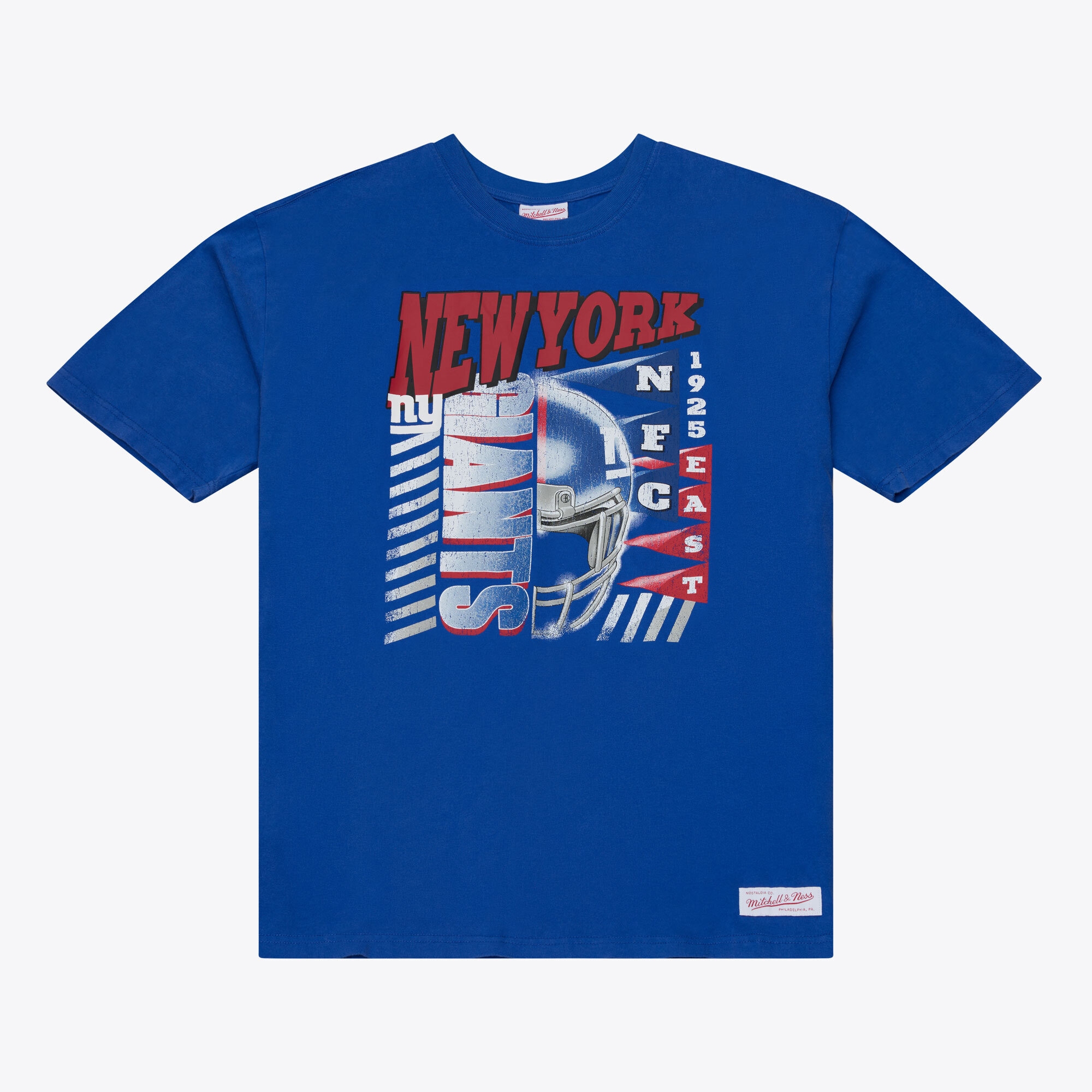 Men's Mitchell & Ness Royal New York Giants Core Essentials Street Graphic T-Shirt
