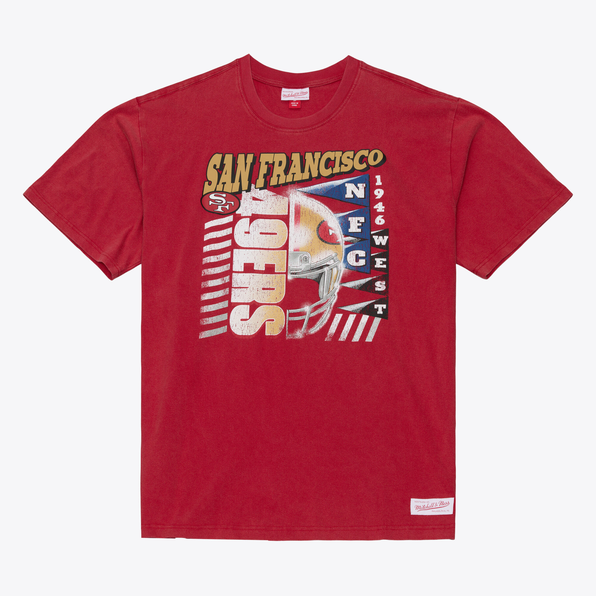 Mitchell & Ness Men's Mitchell Ness Scarlet San Francisco 49ers Core Essentials Street Graphic T-Shirt - Scarlet