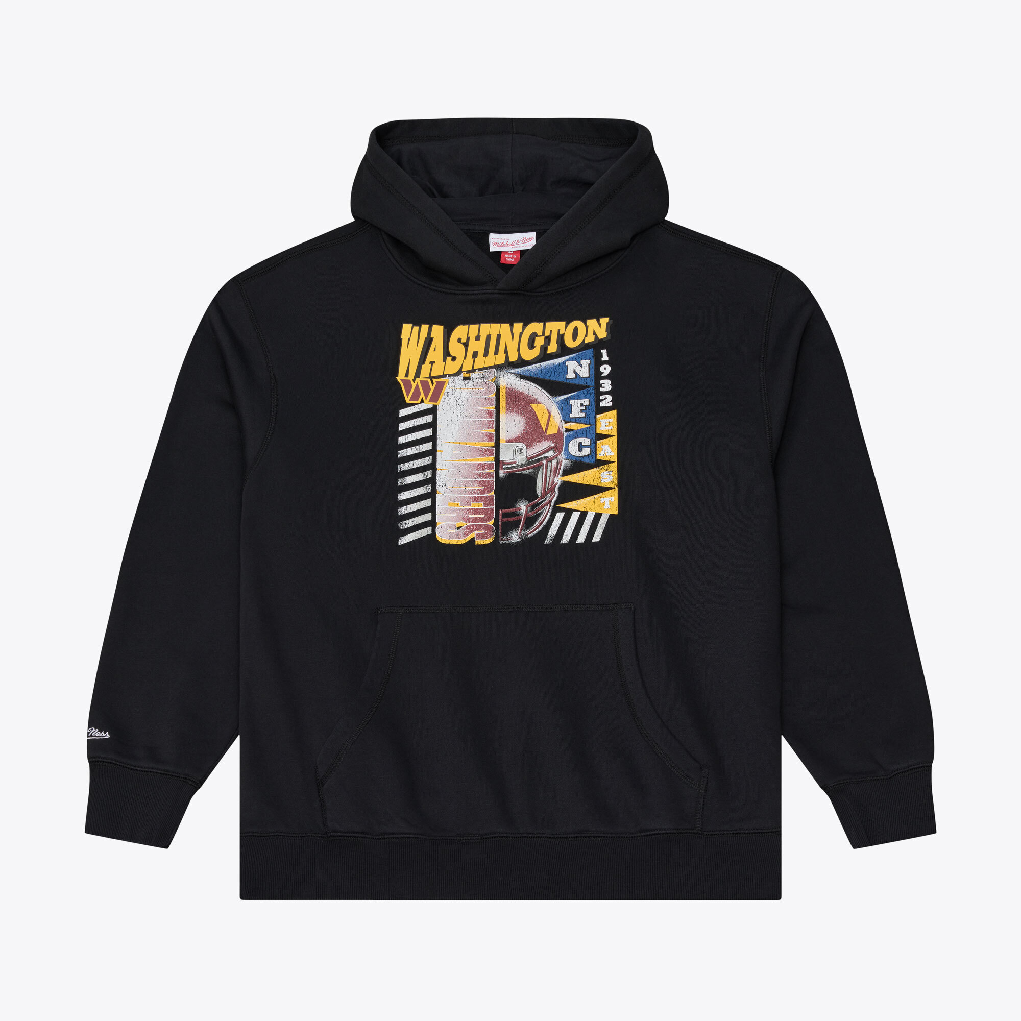 Mitchell & Ness Men's Black Washington Commanders Core Essentials Street Graphic Fleece Hoodie - Black