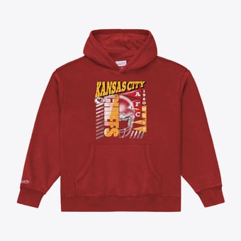 Men's Mitchell & Ness  Red Kansas City Chiefs Core Essentials Street Graphic Fleece Hoodie