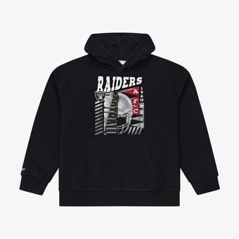 Men's Mitchell & Ness  Black Las Vegas Raiders Core Essentials Street Graphic Fleece Hoodie