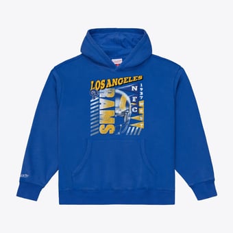 Men's Mitchell & Ness  Royal Los Angeles Rams Core Essentials Street Graphic Fleece Hoodie
