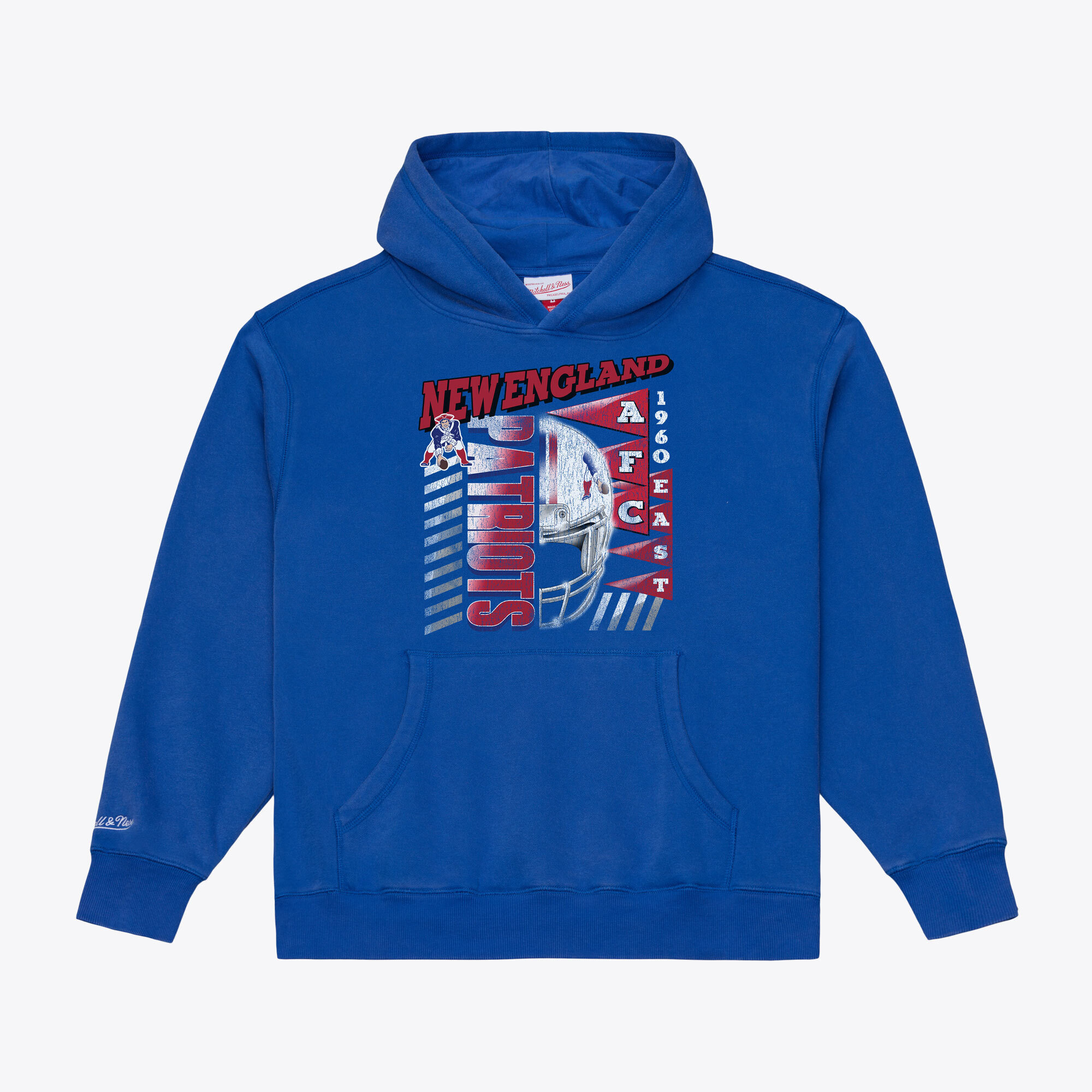 Mitchell & Ness Men's Royal New England Patriots Core Essentials Street Graphic Fleece Hoodie - Royal