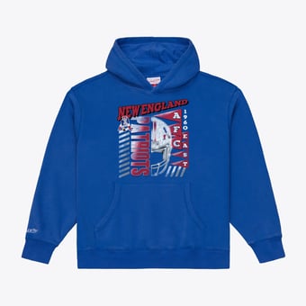 Men's Mitchell & Ness  Royal New England Patriots Core Essentials Street Graphic Fleece Hoodie