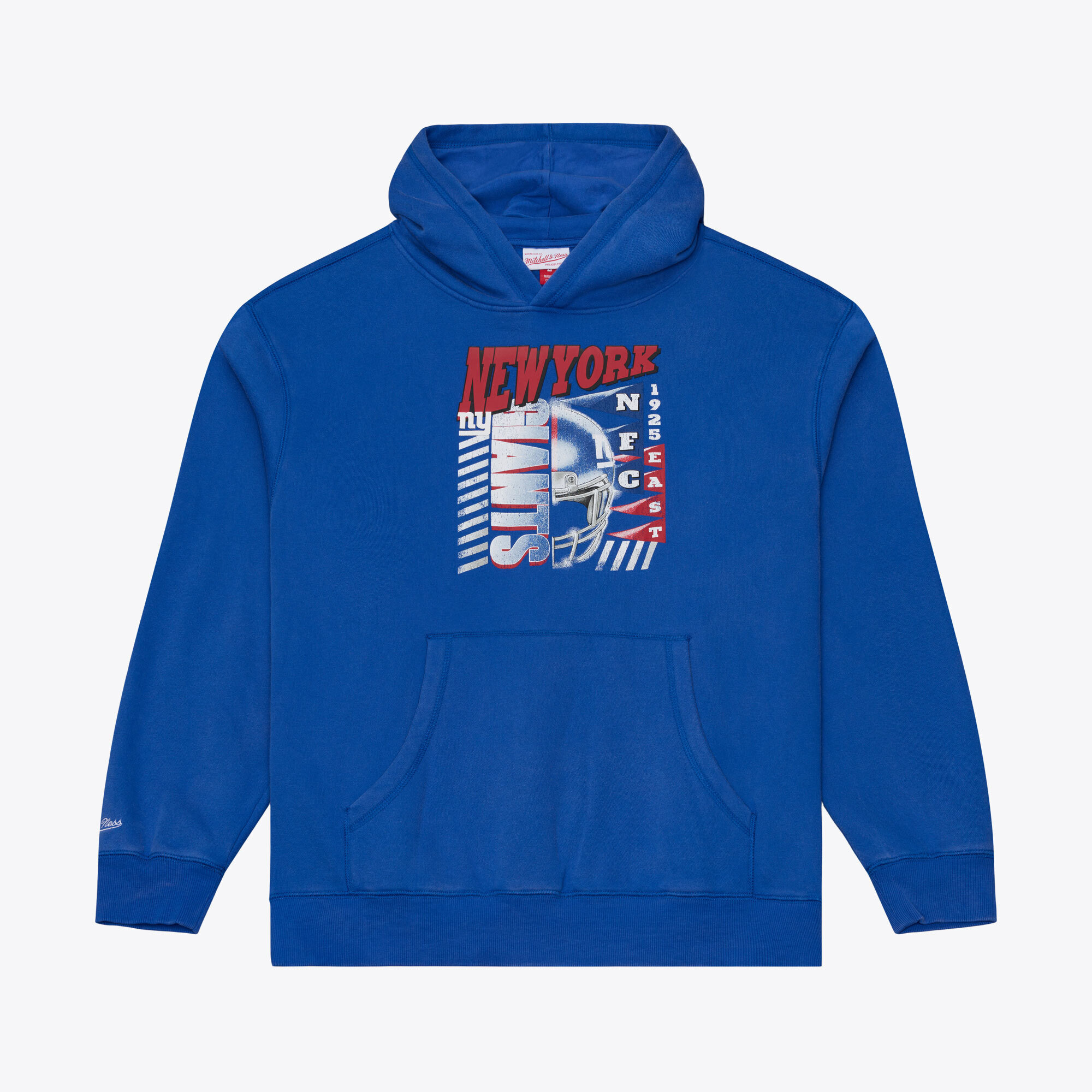 Men's Mitchell & Ness  Royal New York Giants Core Essentials Street Graphic Fleece Hoodie