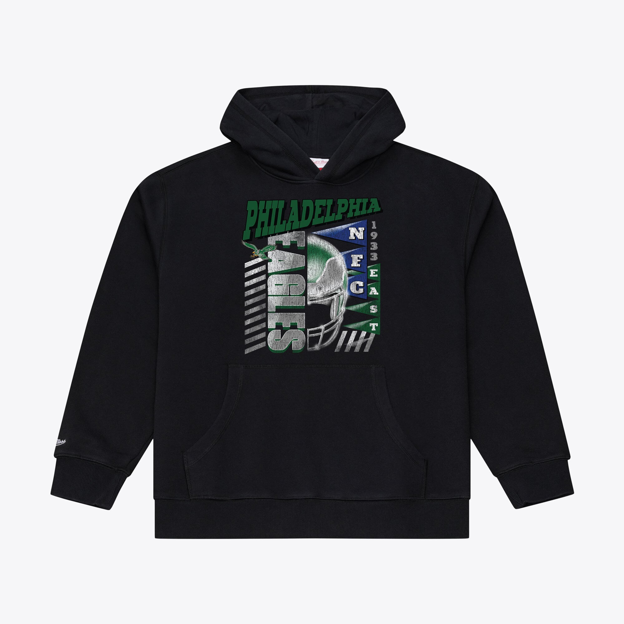 Sweat à capuche en polaire Mitchell & Ness Core Essentials Street Graphic noir pour homme