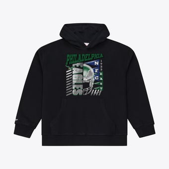 Men's Mitchell & Ness  Black Philadelphia Eagles Core Essentials Street Graphic Fleece Hoodie