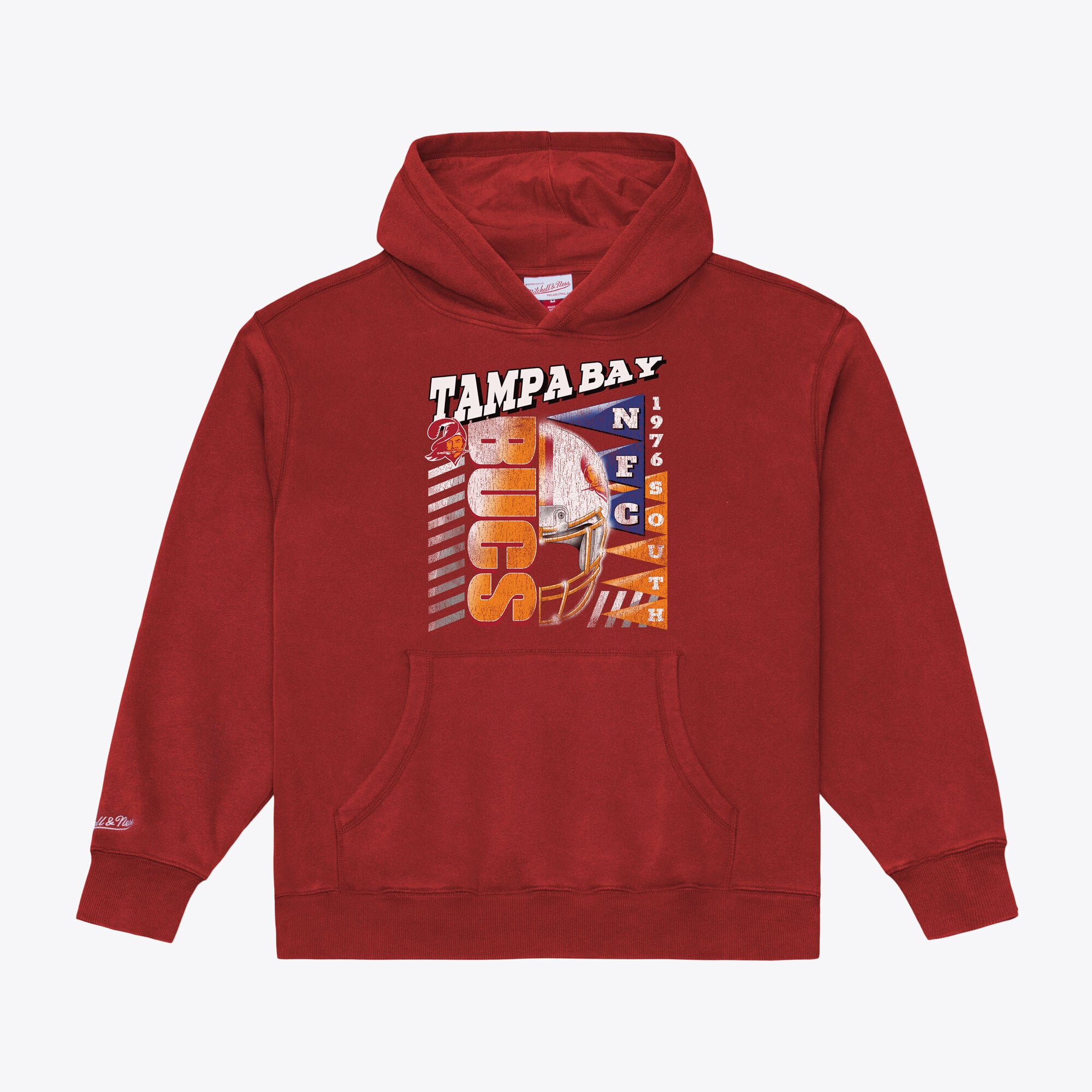 Sweat à capuche en polaire Mitchell & Ness rouge Tampa Bay Buccaneers Core Essentials Street Graphic pour homme